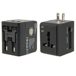 Internationaler 2,1A 2-USB EU / AU / UK / US Stecker Reise-Universaladapter, 2,1A