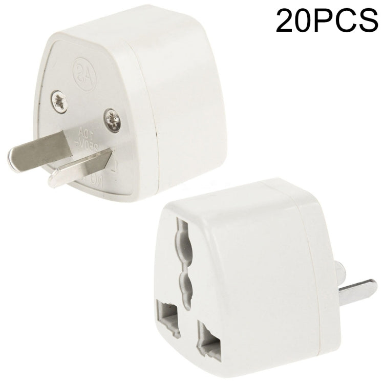 20 Stück Steckdosenadapter, Reise-Stromadapter mit AU-Stecker, AU-Stecker (20 Stück)