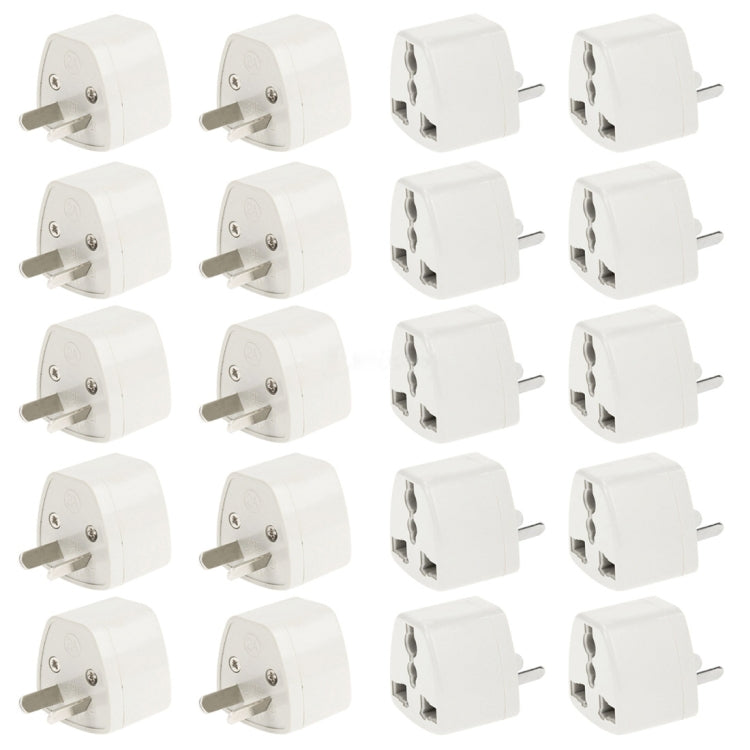 20 Stück Steckdosenadapter, Reise-Stromadapter mit AU-Stecker, AU-Stecker (20 Stück)
