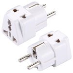 WD-9 Steckdosenadapter, Reise-Stromadapter mit Europa-Stecker