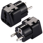 WD-9 Steckdosenadapter, Reise-Stromadapter mit Europa-Stecker