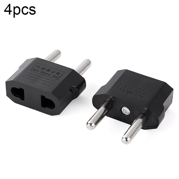 4 Stück US-zu-EU Stecker Ladeadapter, Reise-Stromadapter mit Europa-Stecker, US zu EU Stecker