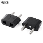4 Stück US-zu-EU Stecker Ladeadapter, Reise-Stromadapter mit Europa-Stecker, US zu EU Stecker