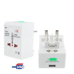 Universeller Reise-Netzadapter mit USB-Ladebuchse für die USA, EU, Australien und Großbritannien, mit USB-Anschluss