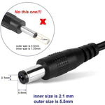 EU Stecker AC 100-240V zu DC 6V 2A Stromadapter, Spitzen: 5.5 x 2.1mm, Kabellänge: 1.1m, EU Stecker DC 6V 2A