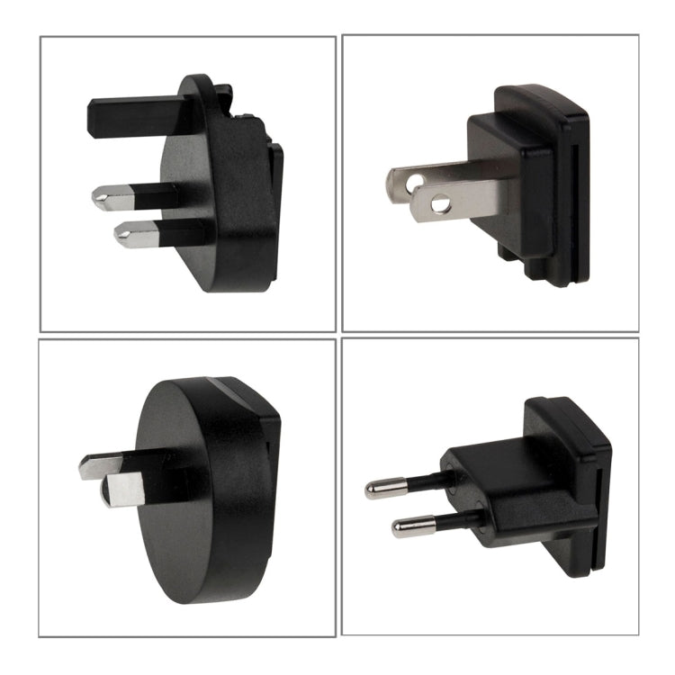 4 in 1 EU-Stecker + US-Stecker + UK-Stecker + AU-Stecker AC 100-240V zu DC 12V 3A Netzadapter, Spitzen: 5,5 x 2,1mm, Kabellänge: ca. 1,2m, EU+US+UK+AU Stecker