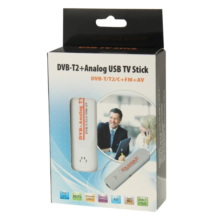 Mini Digital USB 2.0 Dual-Modul DVB Analog-TV-Stick, unterstützt FM + AV + DVB-T / T2 / C, DVB-T/T2/C