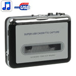 Kassette zu PC Super USB Kassette zu MP3 Konverter Audio Musikplayer, Kassette zu MP3 Schwarz
