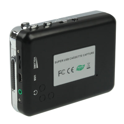 Kassette zu PC Super USB Kassette zu MP3 Konverter Audio Musikplayer, Kassette zu MP3 Schwarz