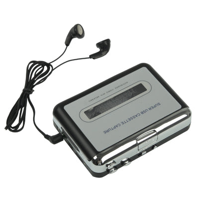 Kassette zu PC Super USB Kassette zu MP3 Konverter Audio Musikplayer, Kassette zu MP3 Schwarz