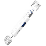D-188 3-in-1 TF- & USB-zu-Micro-USB- & Typ-C-Kartenleser-OTG-Adapter