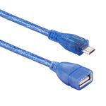 29cm Micro USB Stecker auf USB 2.0 Buchse OTG Konverter Adapterkabel