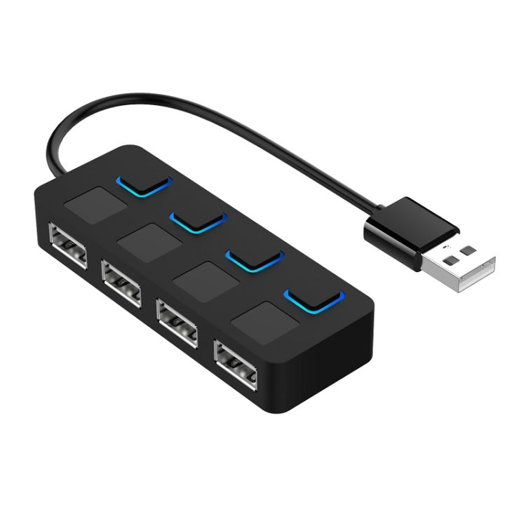4 Ports USB 2.0 HUB mit 4 Schaltern, 4 Ports mit 4 Schaltern (Schwarz), 4 Ports mit 4 Schaltern (Weiß)