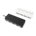 4 Ports USB 2.0 HUB mit 4 Schaltern, 4 Ports mit 4 Schaltern (Schwarz), 4 Ports mit 4 Schaltern (Weiß)