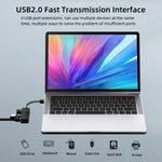 4 Ports USB 2.0 HUB mit 4 Schaltern, 4 Ports mit 4 Schaltern (Schwarz), 4 Ports mit 4 Schaltern (Weiß)