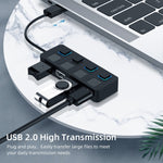 4 Ports USB 2.0 HUB mit 4 Schaltern, 4 Ports mit 4 Schaltern (Schwarz), 4 Ports mit 4 Schaltern (Weiß)