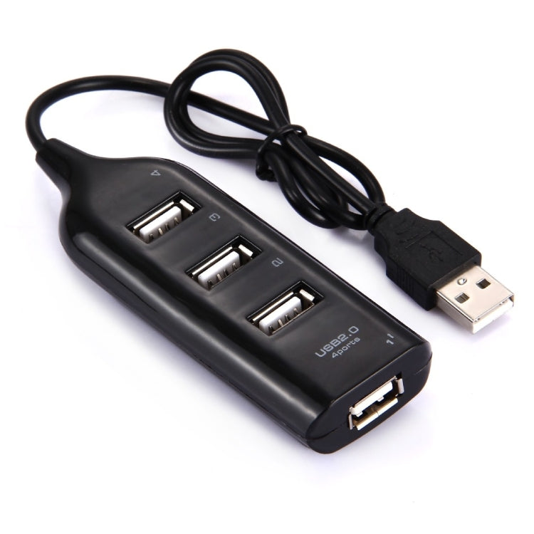 4 Ports USB 2.0 HUB, Kabellänge: 30cm, 4 Ports (Schwarz), 4 Ports (Weiß)