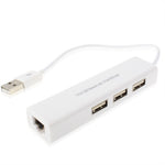 1 Port USB Netzwerk mit 3 Port USB-Hub zu Weiblicher RJ45 Ethernet LAN Adapterkarte, USB 2.0
