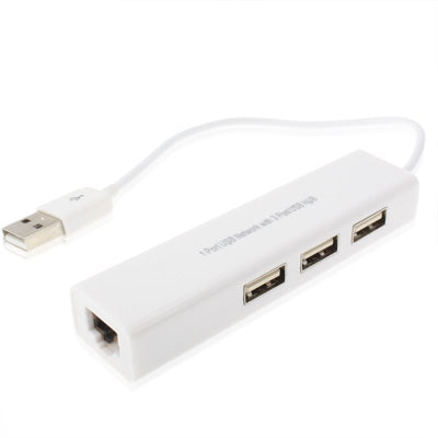 1 Port USB Netzwerk mit 3 Port USB-Hub zu Weiblicher RJ45 Ethernet LAN Adapterkarte, USB 2.0