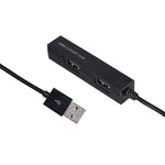 Hochgeschwindigkeits-4-Port USB 2.0 HUB, USB-Splitter (Schwarz)