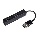 Hochgeschwindigkeits-4-Port USB 2.0 HUB, USB-Splitter (Schwarz)