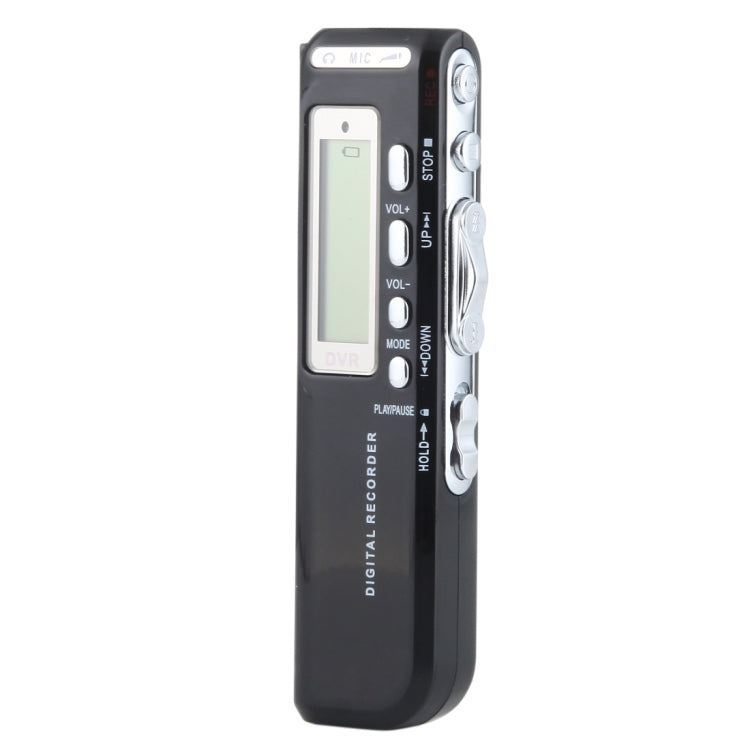4GB Digitaler Sprachrekorder Diktiergerät MP3-Player, unterstützt Telefonaufzeichnung, VOX-Funktion (Schwarz)