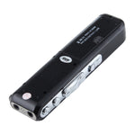 8GB Digitaler Sprachrekorder Diktiergerät MP3-Player, unterstützt Telefonaufzeichnung, VOX-Funktion, Stromversorgung: 2 x AAA-Batterien (Schwarz)