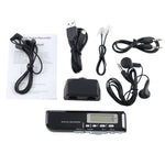 8GB Digitaler Sprachrekorder Diktiergerät MP3-Player, unterstützt Telefonaufzeichnung, VOX-Funktion, Stromversorgung: 2 x AAA-Batterien (Schwarz)