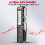 8GB Digitaler Sprachrekorder Diktiergerät MP3-Player, unterstützt Telefonaufzeichnung, VOX-Funktion, Stromversorgung: 2 x AAA-Batterien (Schwarz)