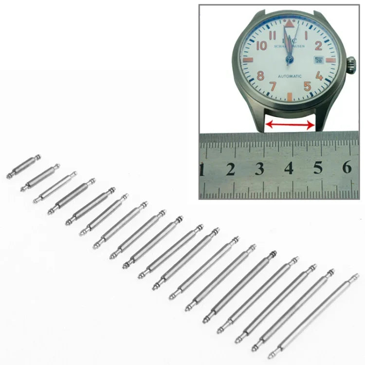 8-25mm Edelstahl-Federstege-Set, Uhrmacherwerkzeug, Federstege für Uhrenarmbänder, 8-25mm