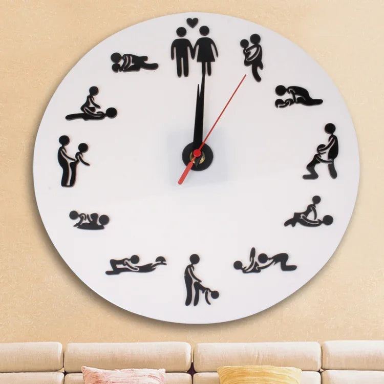 Stellungs-Uhr / Neuartige Wanduhr für Erwachsene, Sex Position Clock