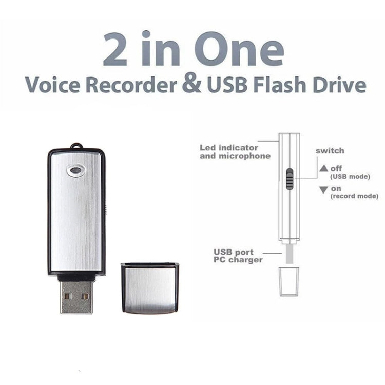 USB-Diktiergerät + 8GB USB-Flash-Disk, 8GB