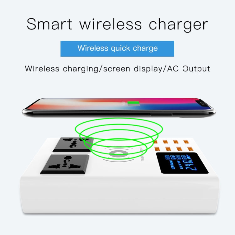 YC-CDA10W 10W Multi-Port USB Intelligentes Digitalanzeige Schnellladegerät Kabellos, UK-Stecker, SAS1048A, SAS1048B, SAS1048C