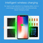 YC-CDA10W 10W Multi-Port USB Intelligentes Digitalanzeige Schnellladegerät Kabellos, UK-Stecker, SAS1048A, SAS1048B, SAS1048C