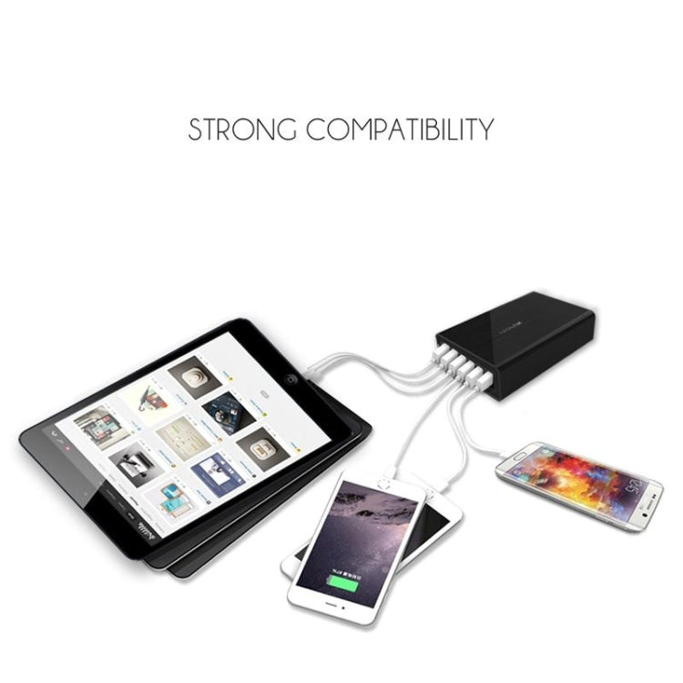 VEDFUN TurboCube D620 Sechs Anschlüsse Quick Charge 3.0 + SDDC Technologie USB-Ladegerät, EU/US/UK Stecker