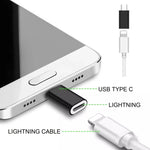 8 Pin Buchse zu USB-C / Typ-C Stecker Metallgehäuse Adapter
