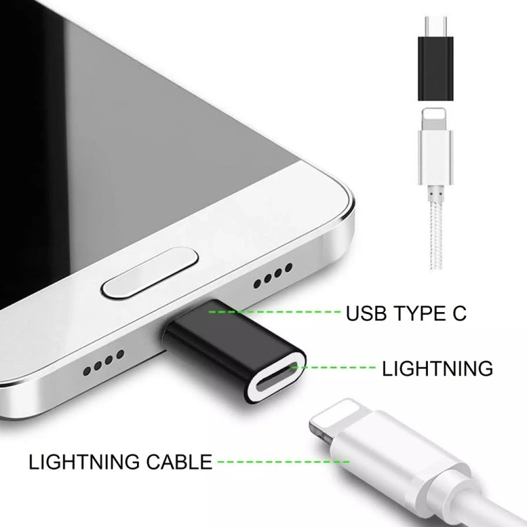 8 Pin Buchse zu USB-C / Typ-C Stecker Metallgehäuse Adapter