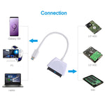 USB-C / Type-C zu 22-Pin SATA Festplattenadapterkabel Konverter, Gesamtlänge: ca. 23cm