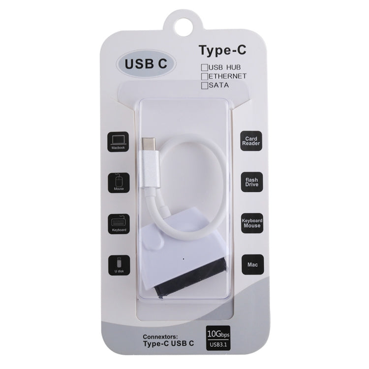 USB-C / Type-C zu 22-Pin SATA Festplattenadapterkabel Konverter, Gesamtlänge: ca. 23cm