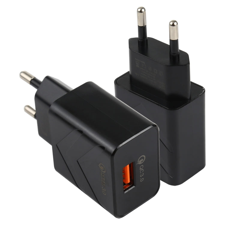 LZ-715 18W QC3.0 USB-Schnellladegerät mit Einzelanschluss, EU-Stecker