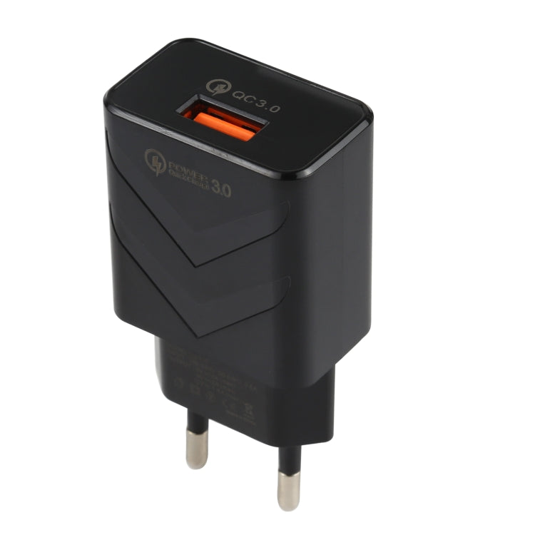LZ-715 18W QC3.0 USB-Schnellladegerät mit Einzelanschluss, EU-Stecker