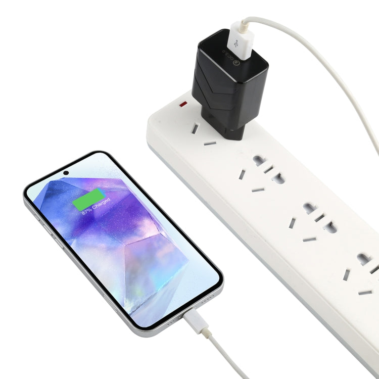 LZ-715 18W QC3.0 USB-Schnellladegerät mit Einzelanschluss, EU-Stecker