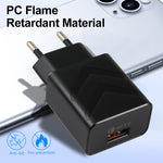 LZ-715 18W QC3.0 USB-Schnellladegerät mit Einzelanschluss, EU-Stecker