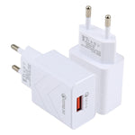 LZ-715 18W QC3.0 USB-Schnellladegerät mit Einzelanschluss, EU-Stecker
