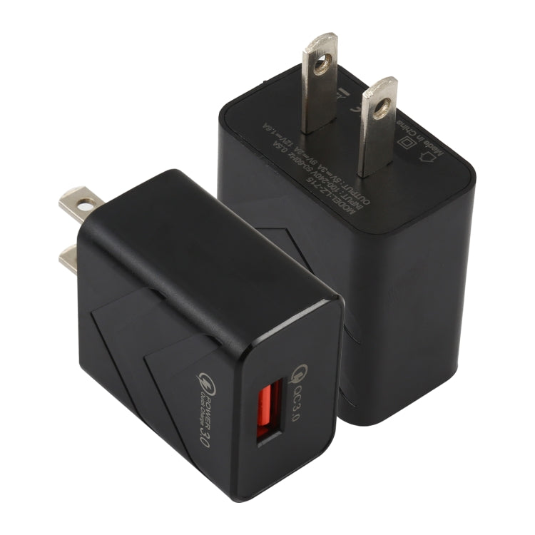 LZ-715 18W QC3.0 USB Einzelanschluss Schnellreise-Ladegerät, US Stecker, US Stecker