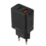 LZ-728 QC 3.0 USB + PD 20W USB-C / Type-C Schnellreise-Ladegerät, EU-Stecker