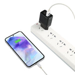 LZ-728 QC 3.0 USB + PD 20W USB-C / Type-C Schnellreise-Ladegerät, EU-Stecker