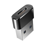 2 Stück USB-C- / Typ-C-Buchse auf USB 2.0-Stecker Adapter, unterstützt Laden & Datenübertragung