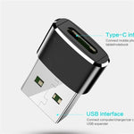 2 Stück USB-C- / Typ-C-Buchse auf USB 2.0-Stecker Adapter, unterstützt Laden & Datenübertragung