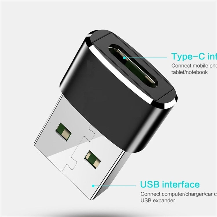 2 Stück USB-C- / Typ-C-Buchse auf USB 2.0-Stecker Adapter, unterstützt Laden & Datenübertragung